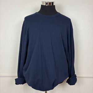 AG Jeans Men's Wesley Relaxed Crewneck Pullover Size XXL Navy Blue Preppy Loose